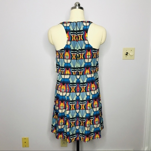 Jessica Simpson Multi Racerback Dress- Size 10 - Picture 6 of 7